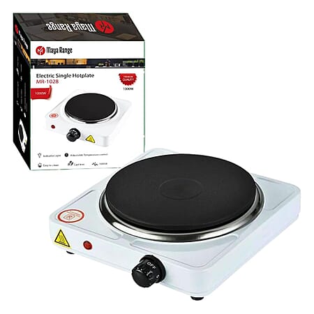 Maya Range 1000W Single Hot Plate - White