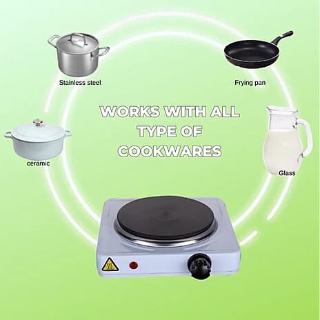 Maya Range 1000W Single Hot Plate - White