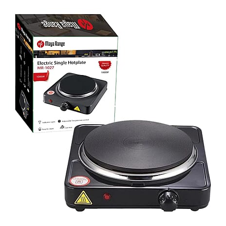 Maya Range 1000W Single Hot Plate - Black