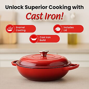 https://tjcuk.sirv.com/Products/82/8/8285180/Sunnex-2-1L-Shallow-Cast-Iron-Casserole-Pan-with-lid-Red_8285180_1.jpg?w=342&h=342