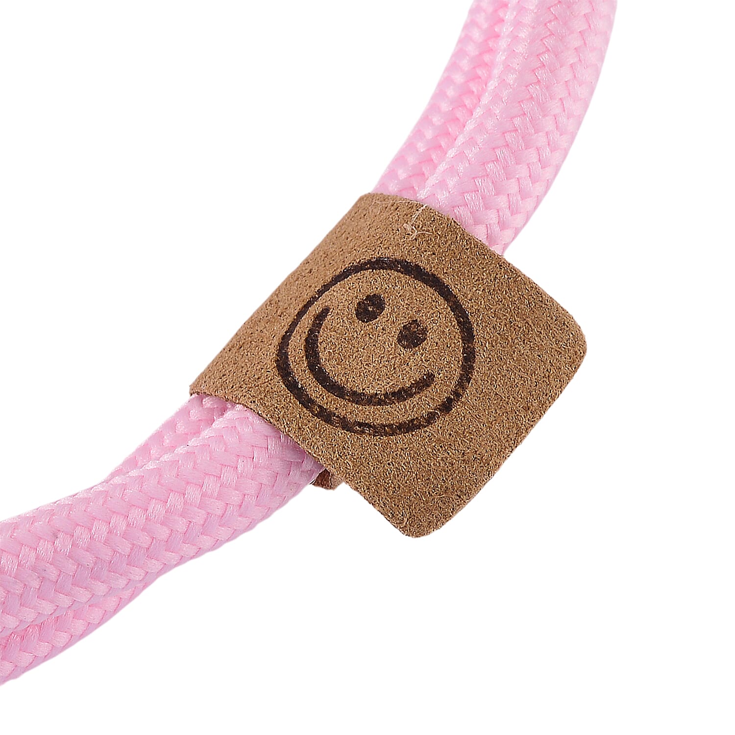 24K Yellow Gold Kitty Key Chain with Pink & White Rope