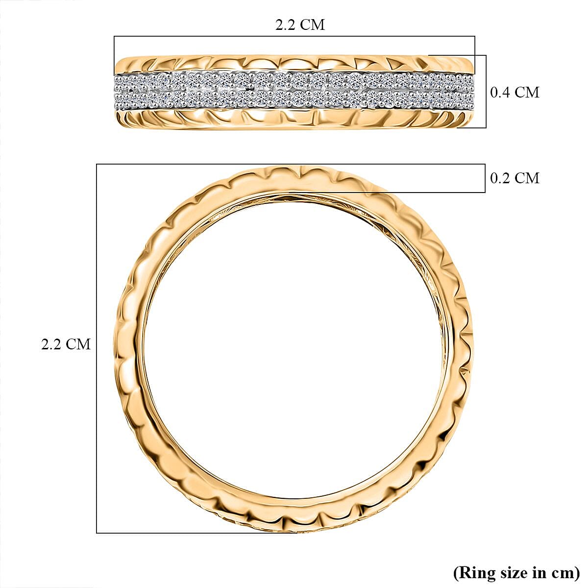 Luxuriant Lab Grown Diamond Band Ring in Sterling Silver