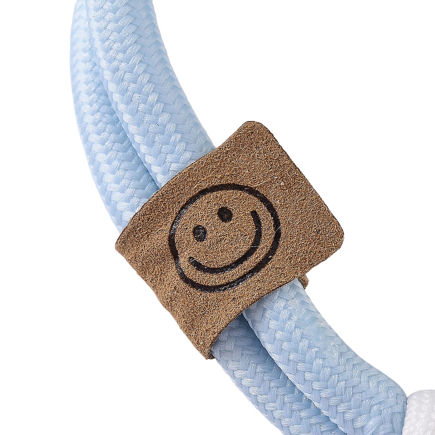 24K Yellow Gold Panda Key Chain with Blue & White Rope