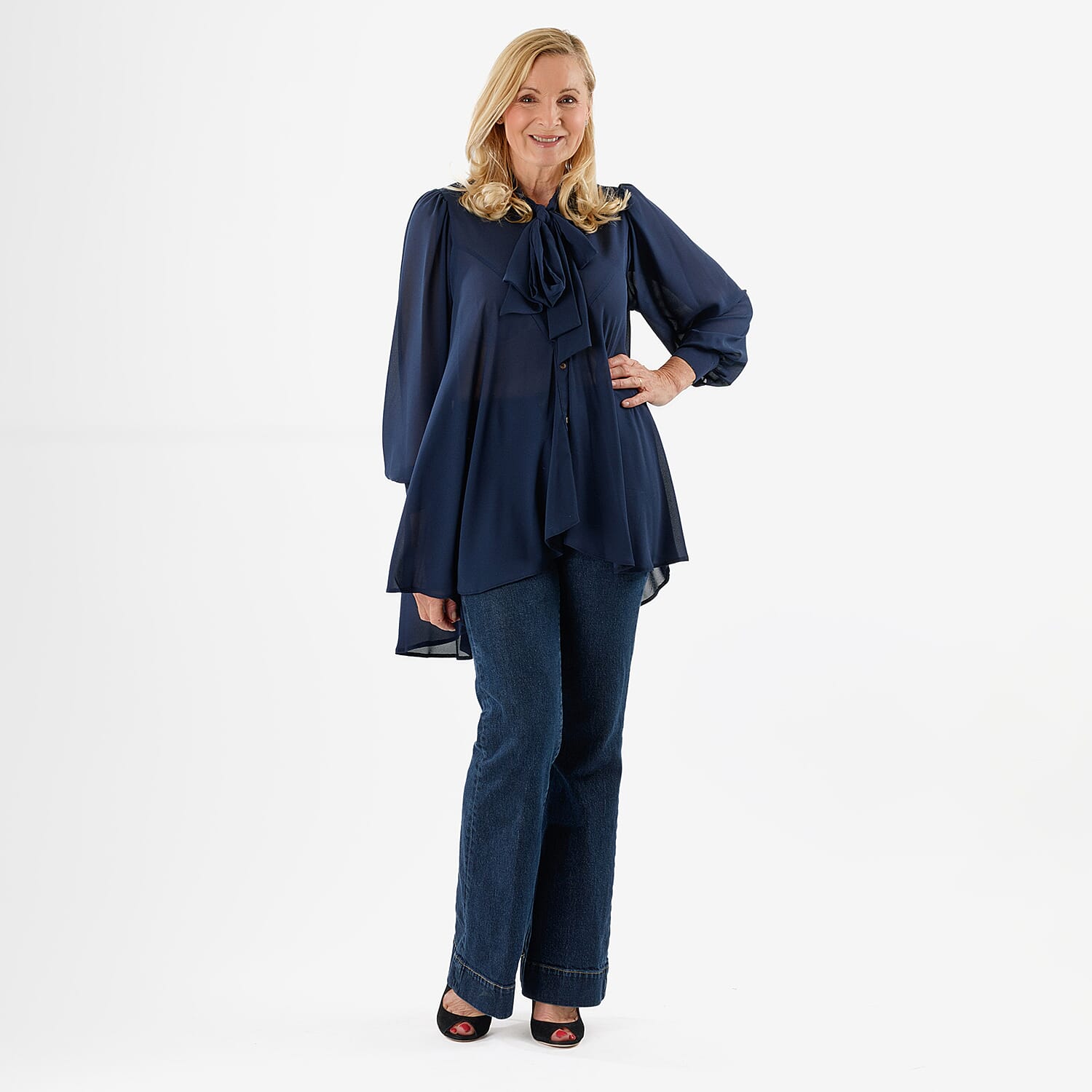 Closeout Deal: Marina Kaneva Bowtie Blouse
