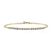 LUXURIANT 1 Ct. Lab Grown Diamond Tennis Chain Bracelet (Size - 7.5) with Lobster Clasp in 18K Vermeil Yellow Gold Plated Sterling Silver (SI/GH)