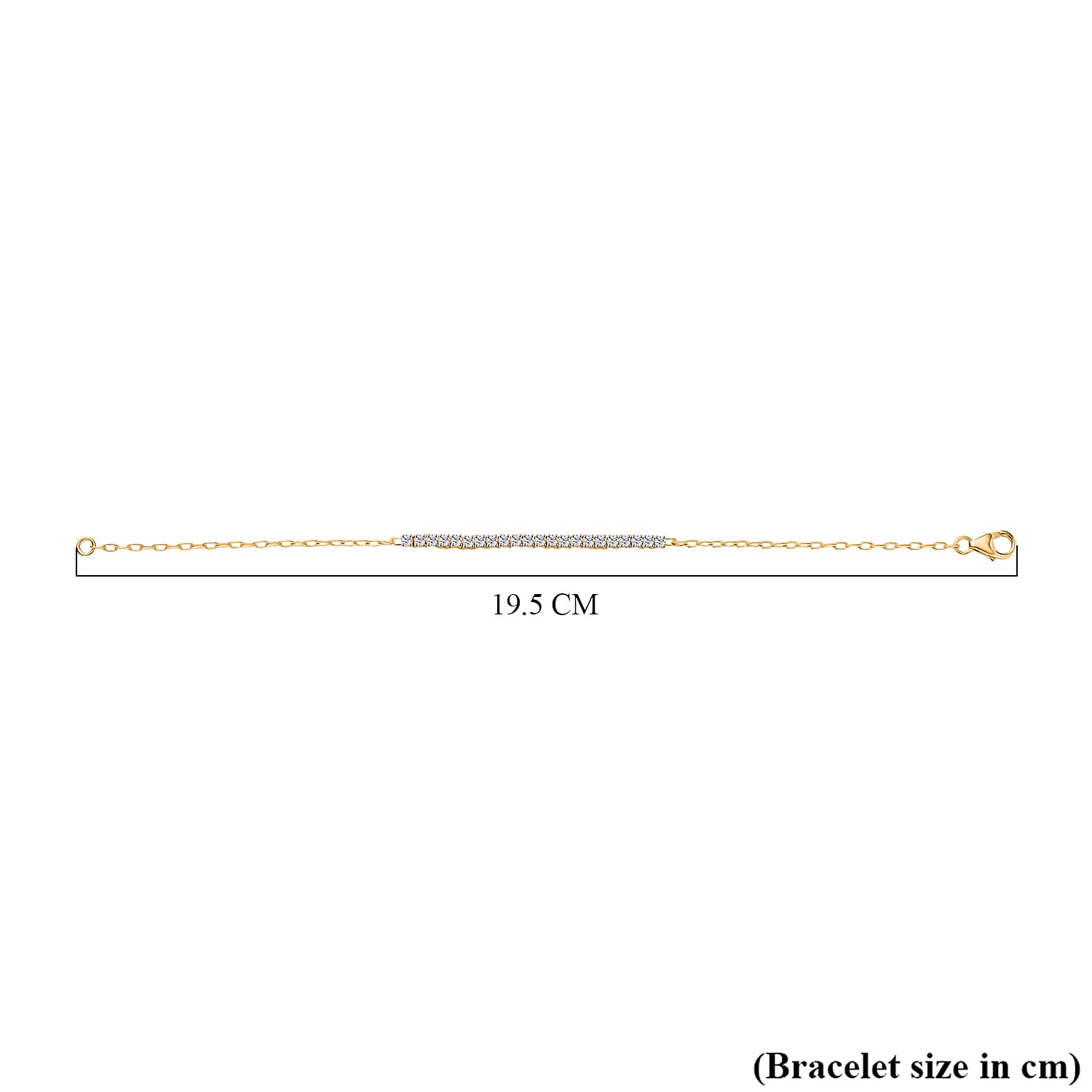 Luxuriant Lab Grown Diamond (SI-GH) Chain Bracelet (Size - 7.5) in 18K Vermeil Rose Gold Plated Sterling Silver 1.00 Ct.