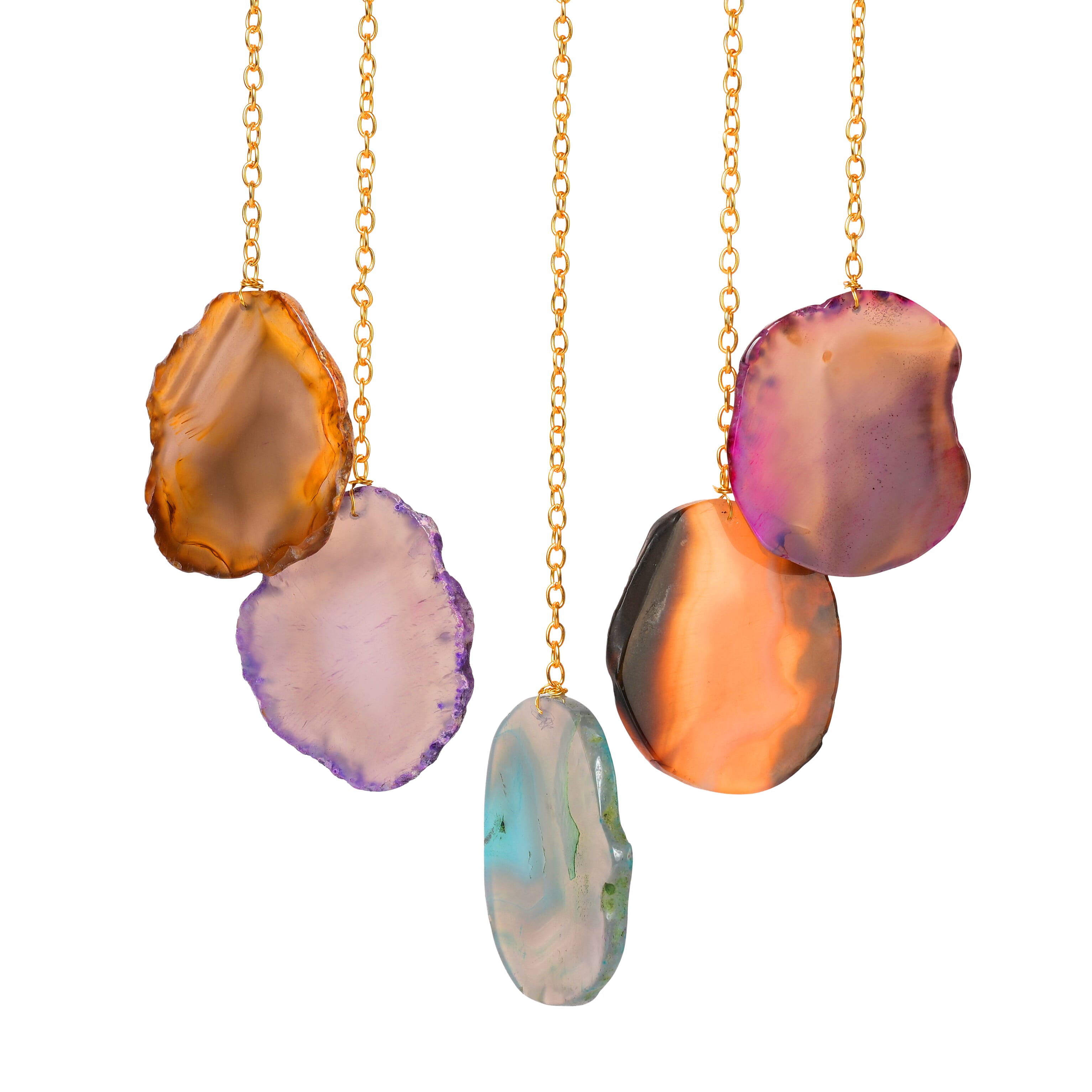 Livmore Gemstone Tree of Life Sun Catcher Wall Hanging (35 to 40cm) - Multi Colour