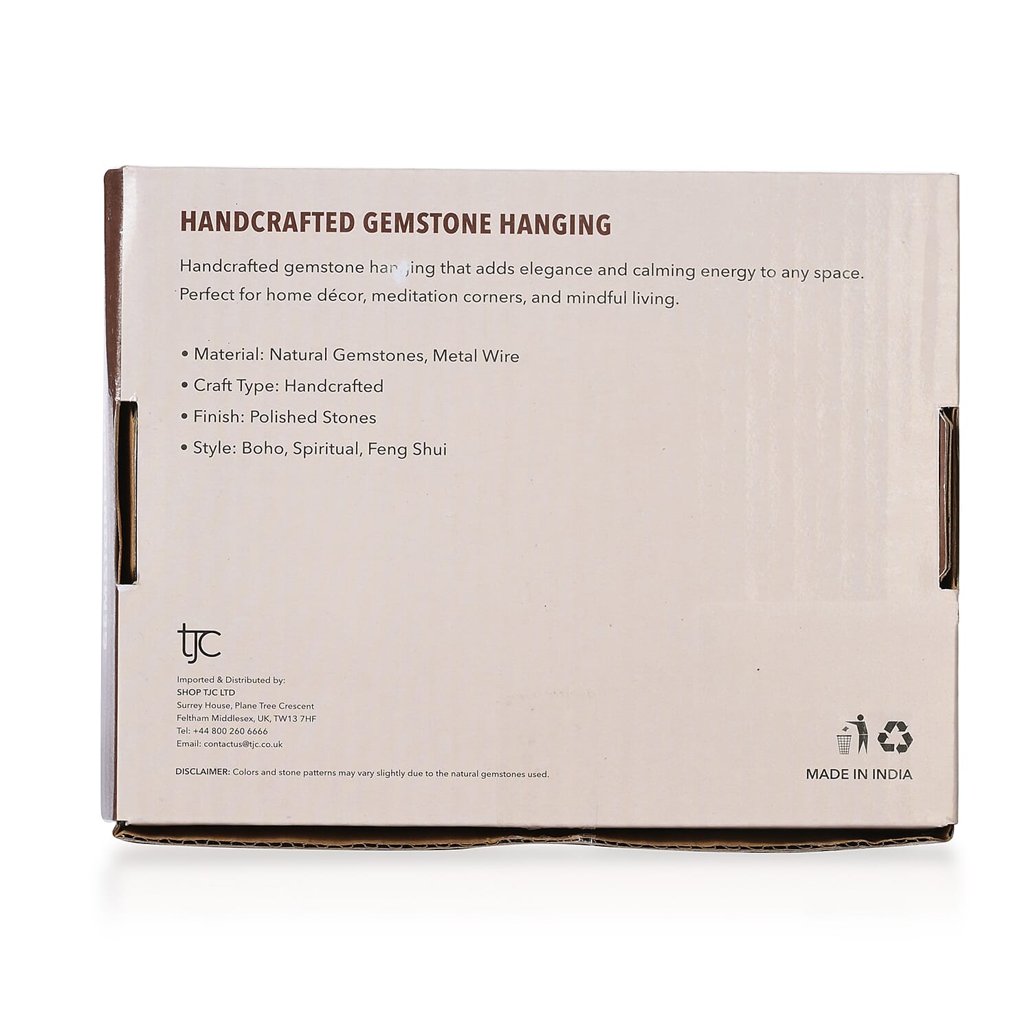 Livmore Gemstone Tree of Life Sun Catcher Wall Hanging (35 to 40cm) - Multi Colour