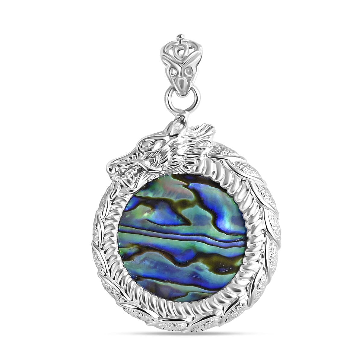 D'Joy Abalone Shell Pendant Sterling Silver, Silver Wt. 10.10 Gms.