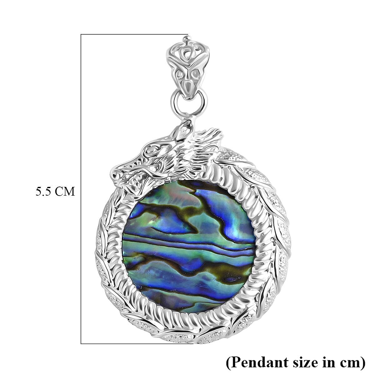 D'Joy Abalone Shell Pendant Sterling Silver, Silver Wt. 10.10 Gms.