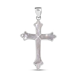 D'Joy Coral Cross Pendant Sterling Silver