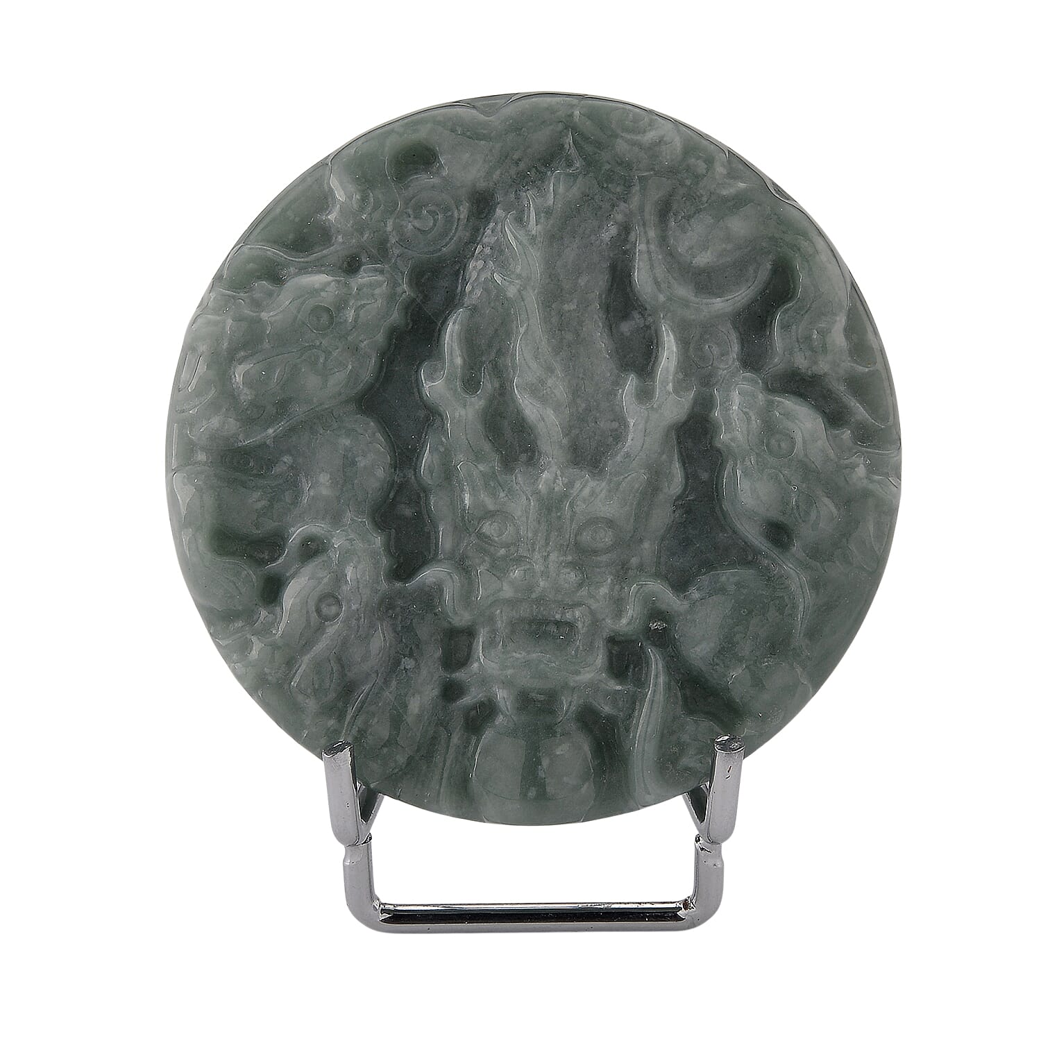 Natural Type A Jadeite Dragon Embossed Decor 450.00 Ct.