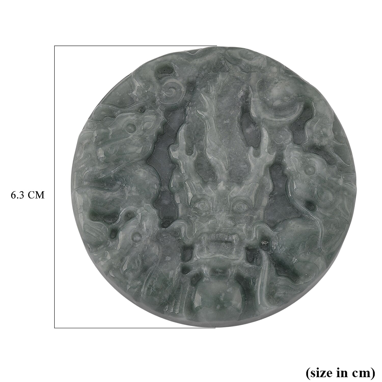 Natural Type A Jadeite Dragon Embossed Decor 450.00 Ct.