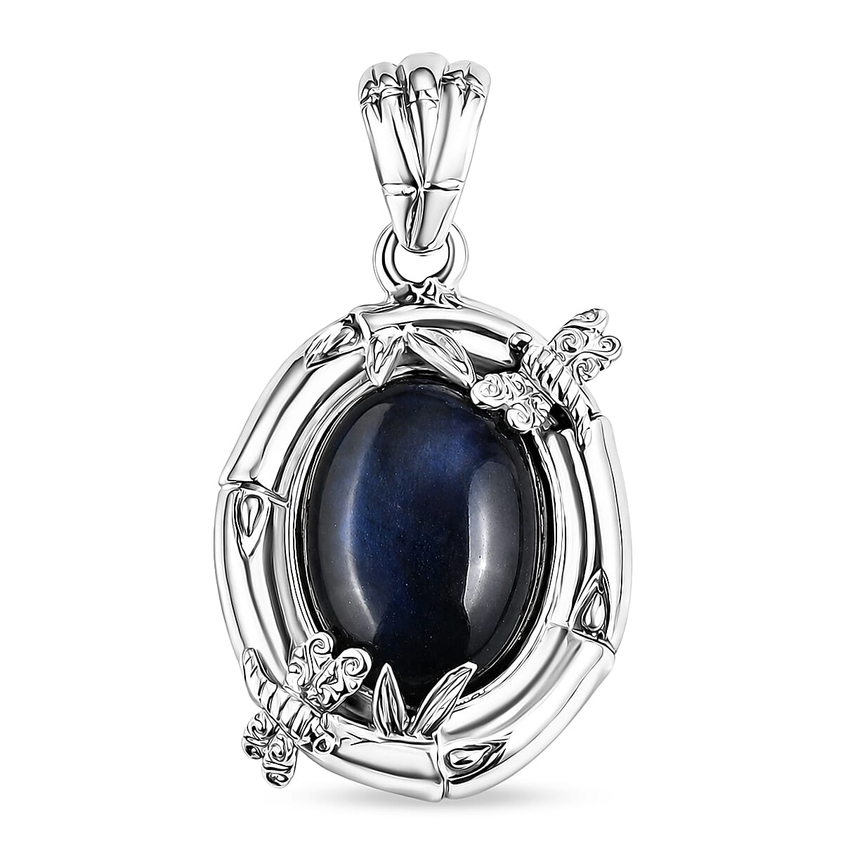Royal Bali Collection - D'Joy Labradorite Sterling Silver Solitaire Pendant 13.00 Ct.