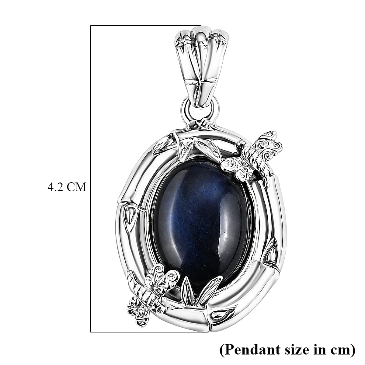 Royal Bali Collection - D'Joy Labradorite Sterling Silver Solitaire Pendant 13.00 Ct.