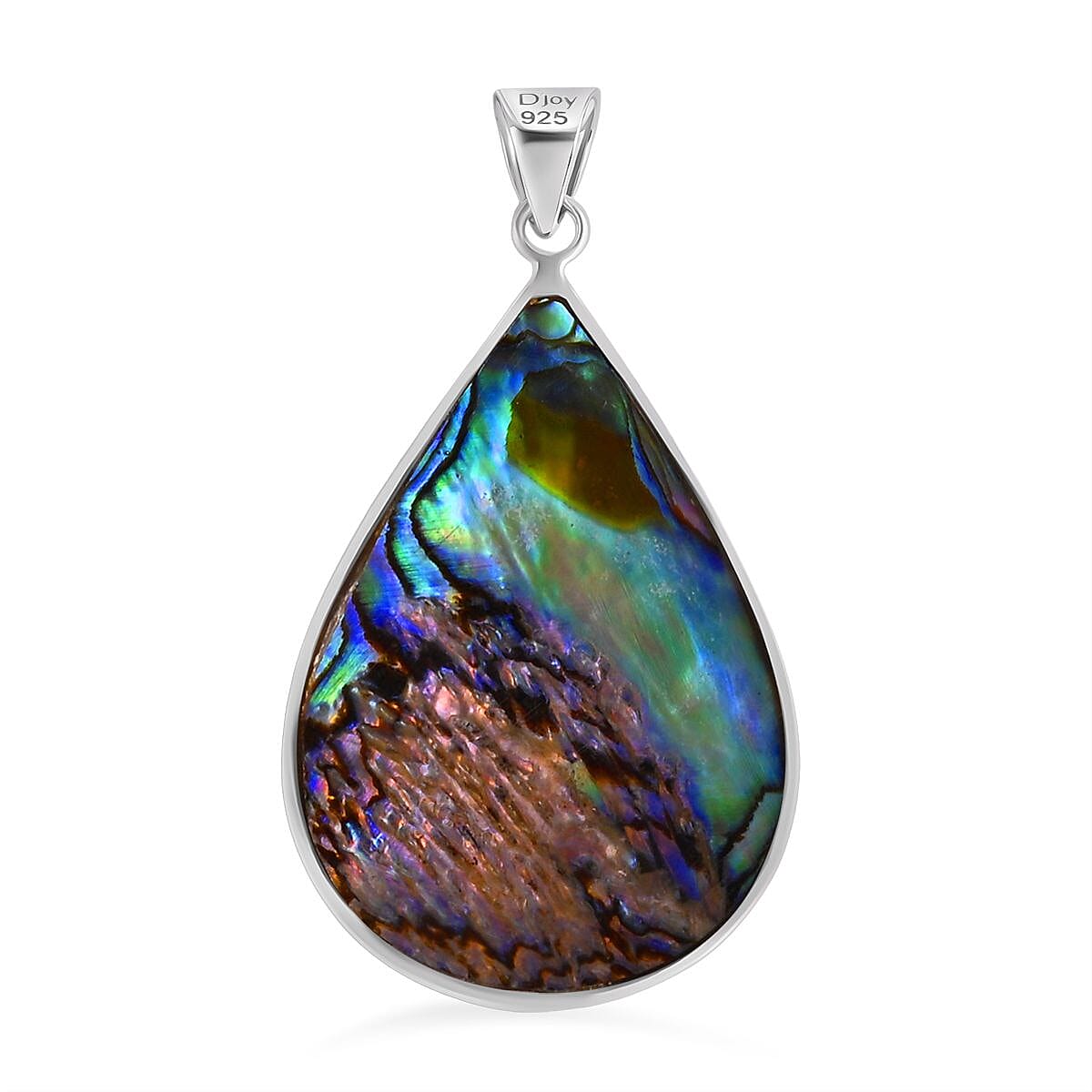 Bali Legacy Abalone Shell & Larimar Pendant Sterling Silver 2.43 Ct, Silver Wt. 5.27 Gms.
