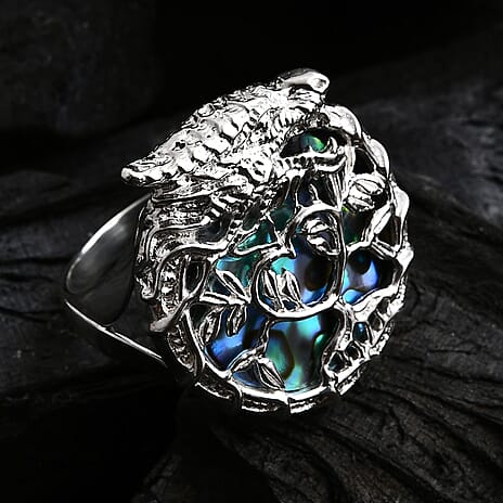 D'Joy Abalone Shell Ring in Sterling Silver 4.97 Ct.
