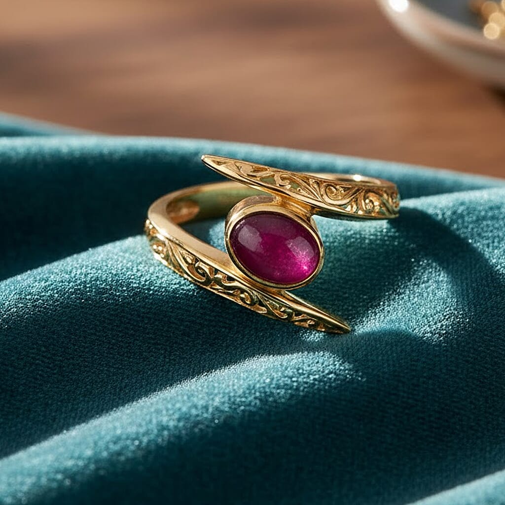 African Ruby Ring Sterling Silver  1.220  Ct.