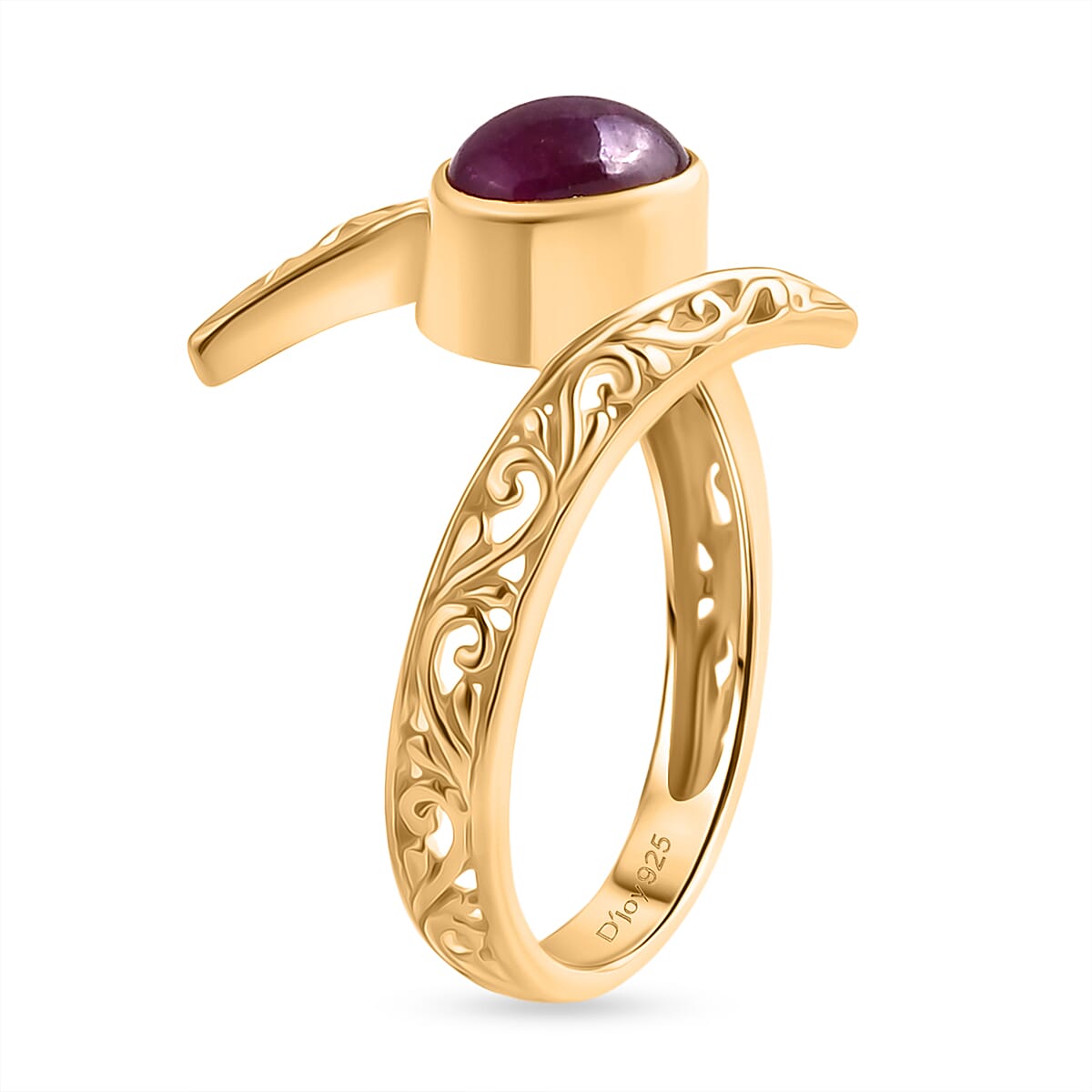 African Ruby Ring Sterling Silver  1.220  Ct.
