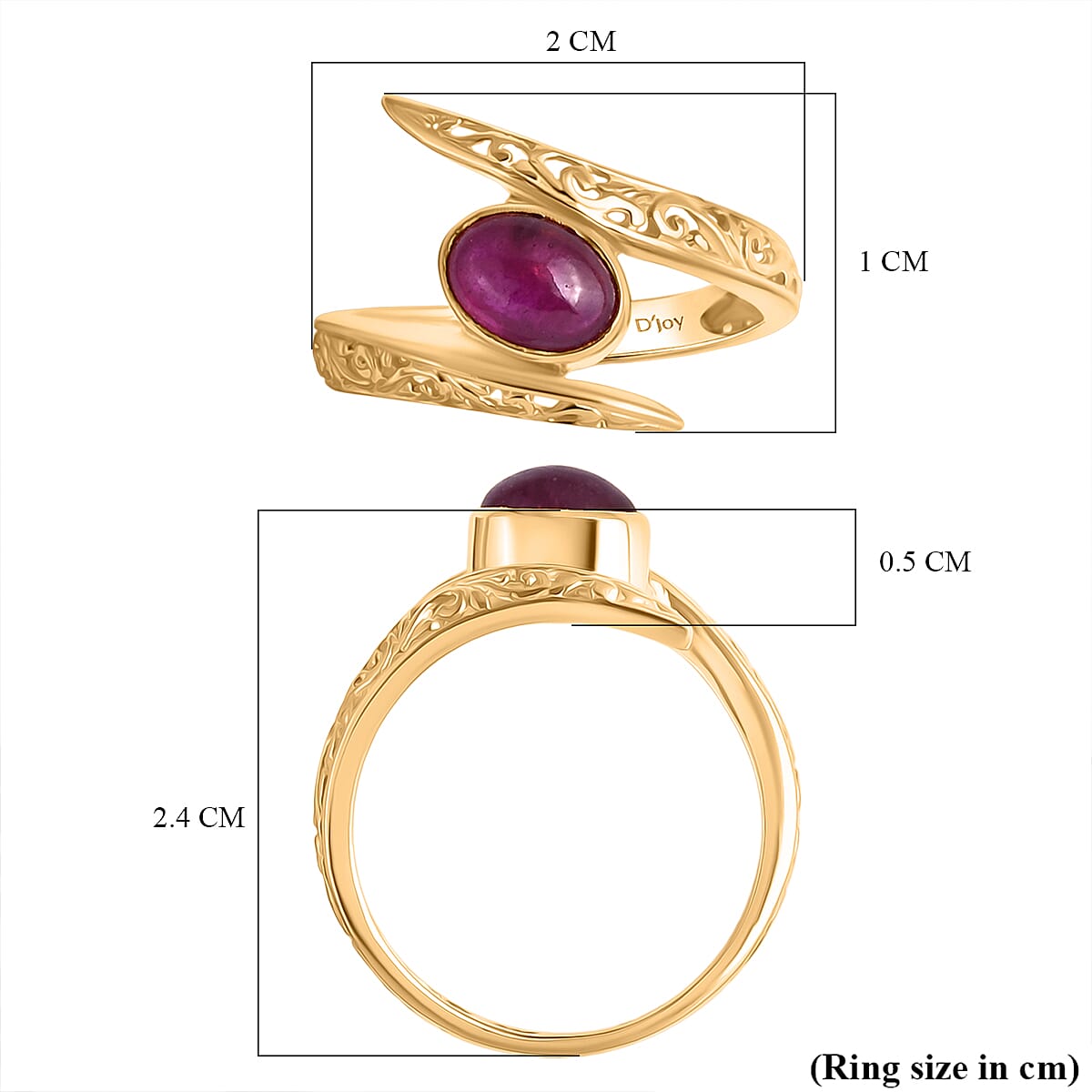 African Ruby Ring Sterling Silver  1.220  Ct.