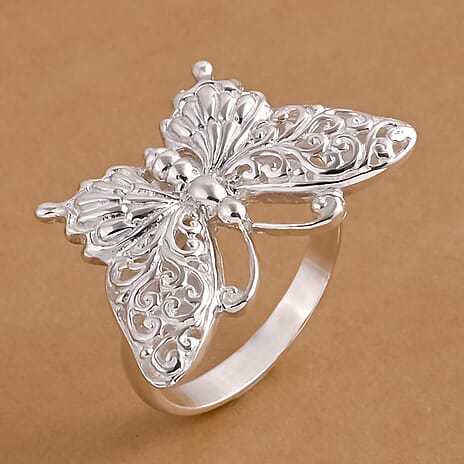 D'Joy Sterling Silver Butterfly Ring, Silver Wt. 5.60 Gms.