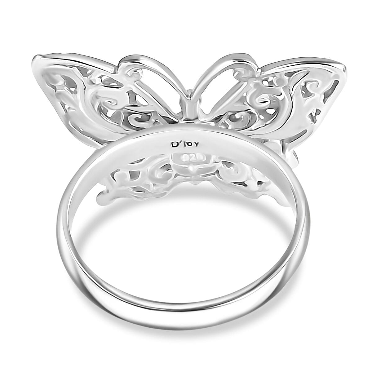 D'Joy Sterling Silver Butterfly Ring, Silver Wt. 5.60 Gms.