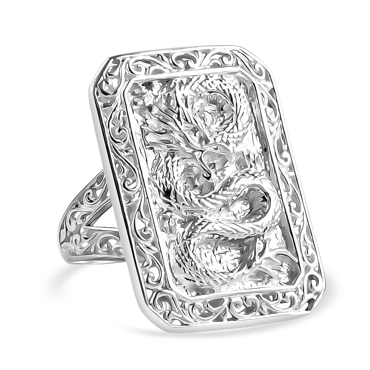 Royal Bali Collection - Sterling Silver Dragon Ring