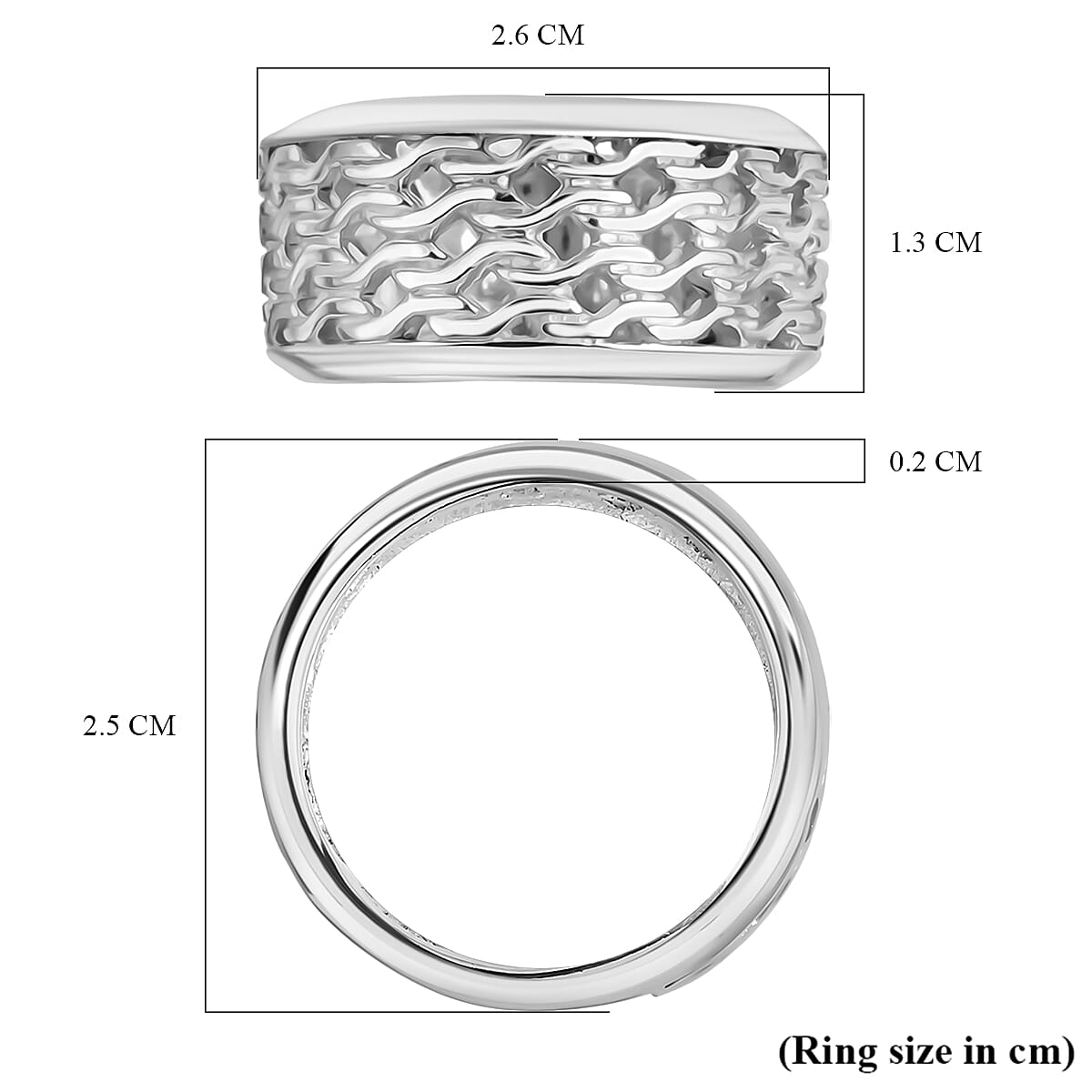 D'Joy Sterling Silver Fancy Ring, Silver Wt.10.43 Gms