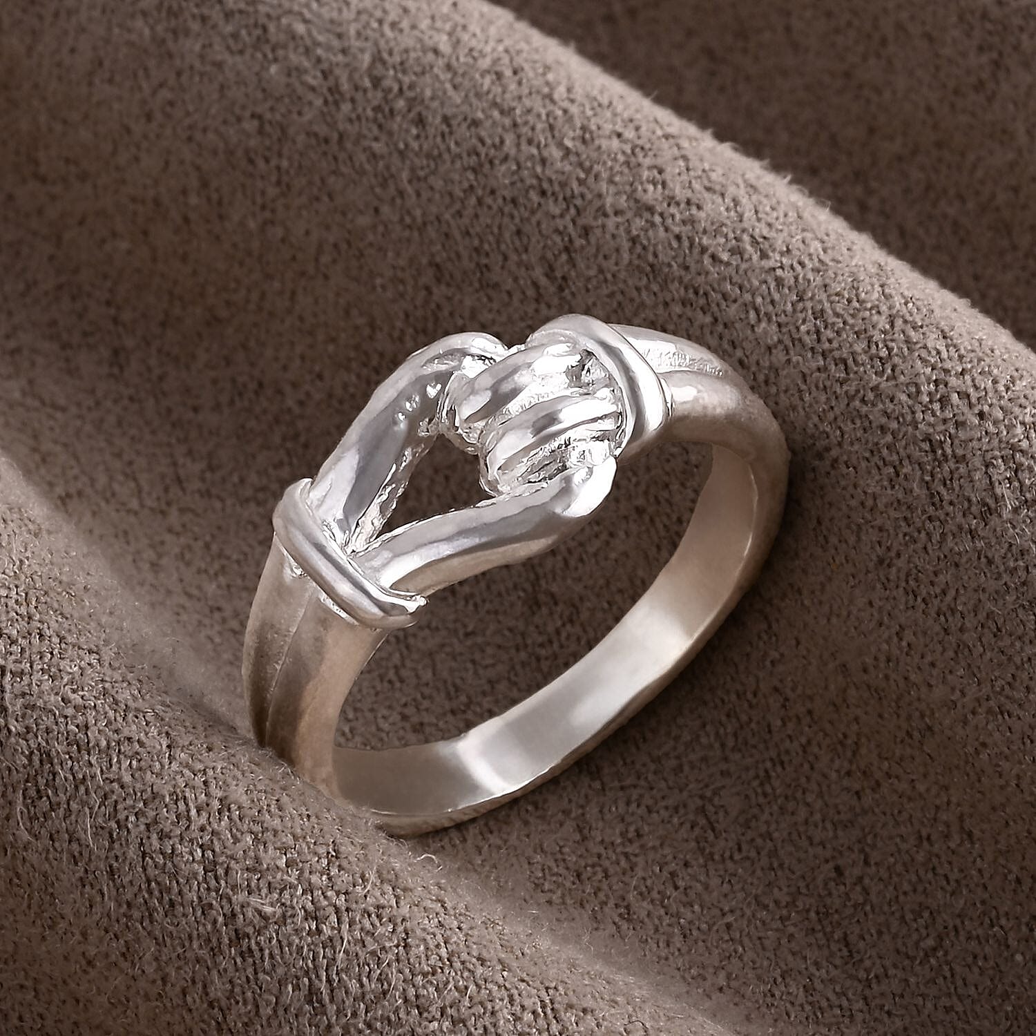 D'Joy Sterling Silver Love Knot Ring, Silver Wt. 5.50 Gms.