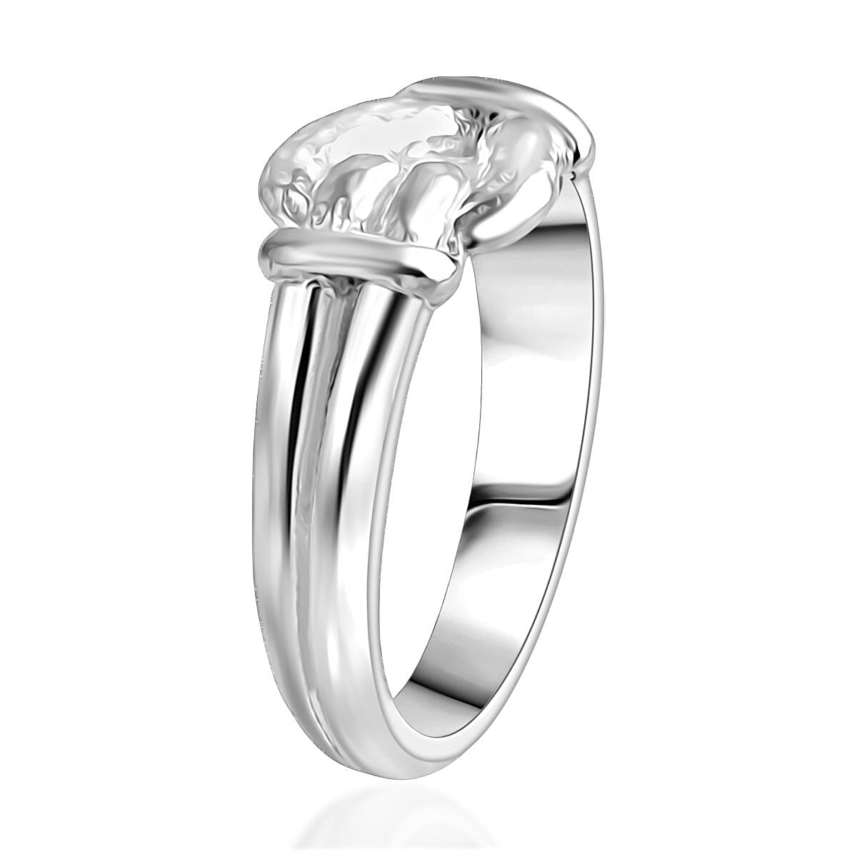 D'Joy Sterling Silver Love Knot Ring, Silver Wt. 5.50 Gms.