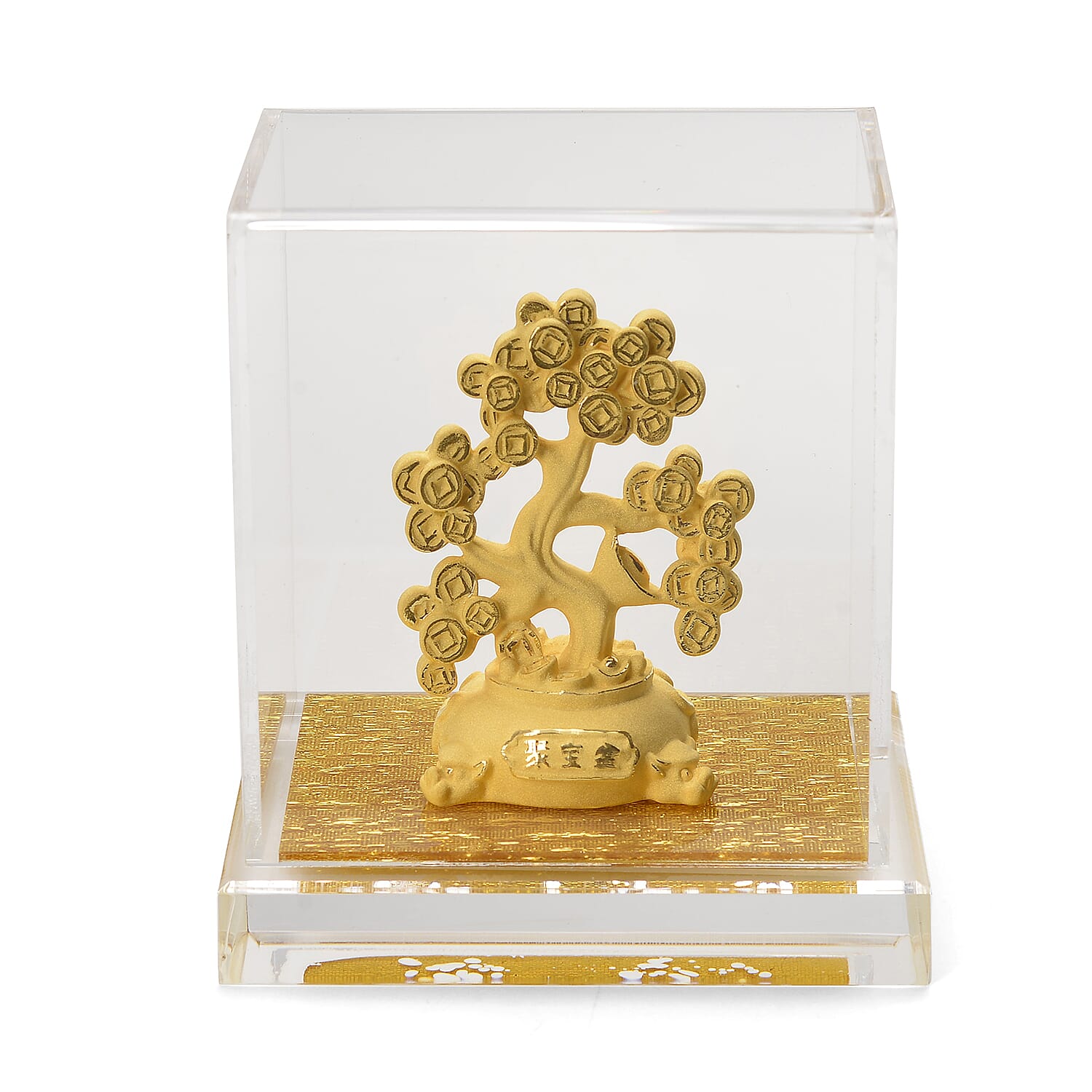 24K Yellow Gold Money Tree Collectible Symbolising Wealth & Good Fortune Ornaments