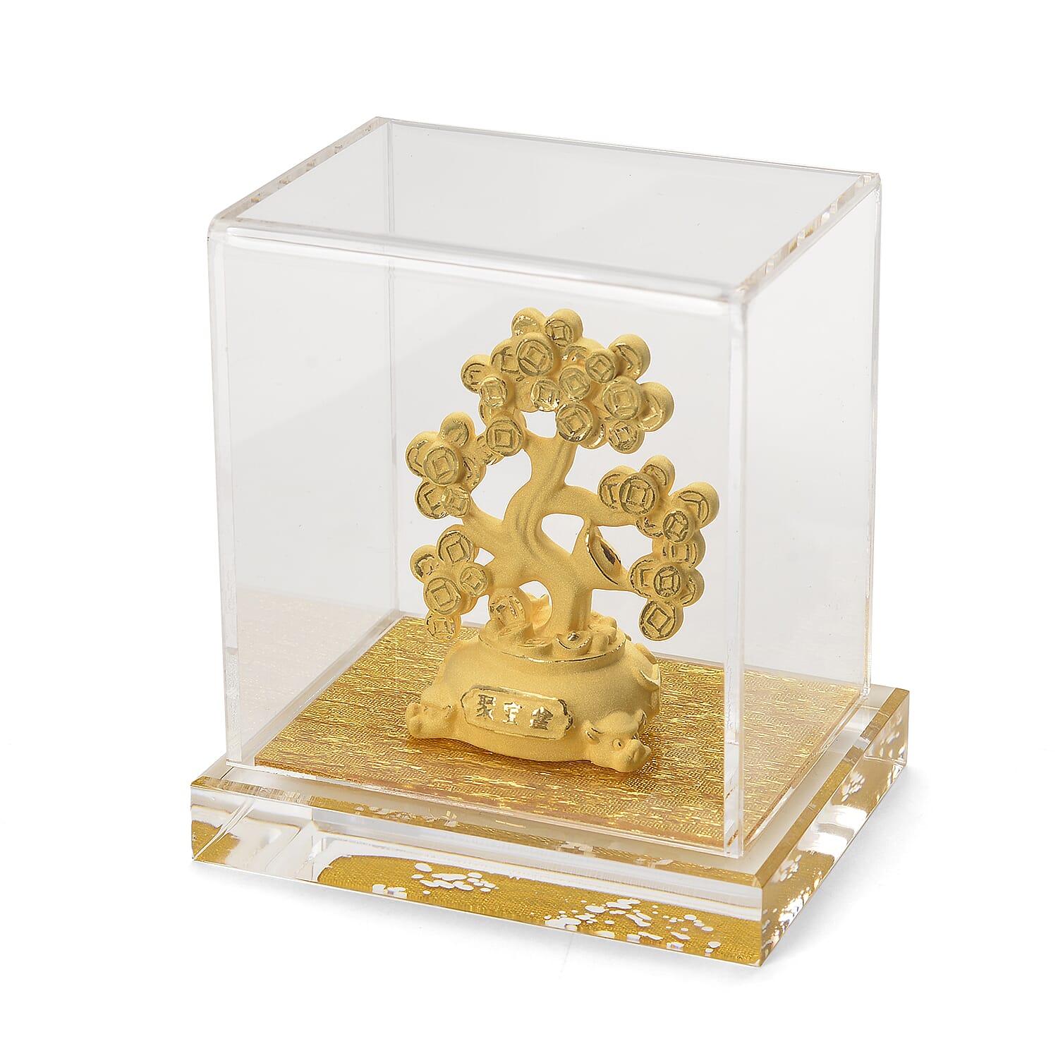 24K Yellow Gold Money Tree Collectible Symbolising Wealth & Good Fortune Ornaments