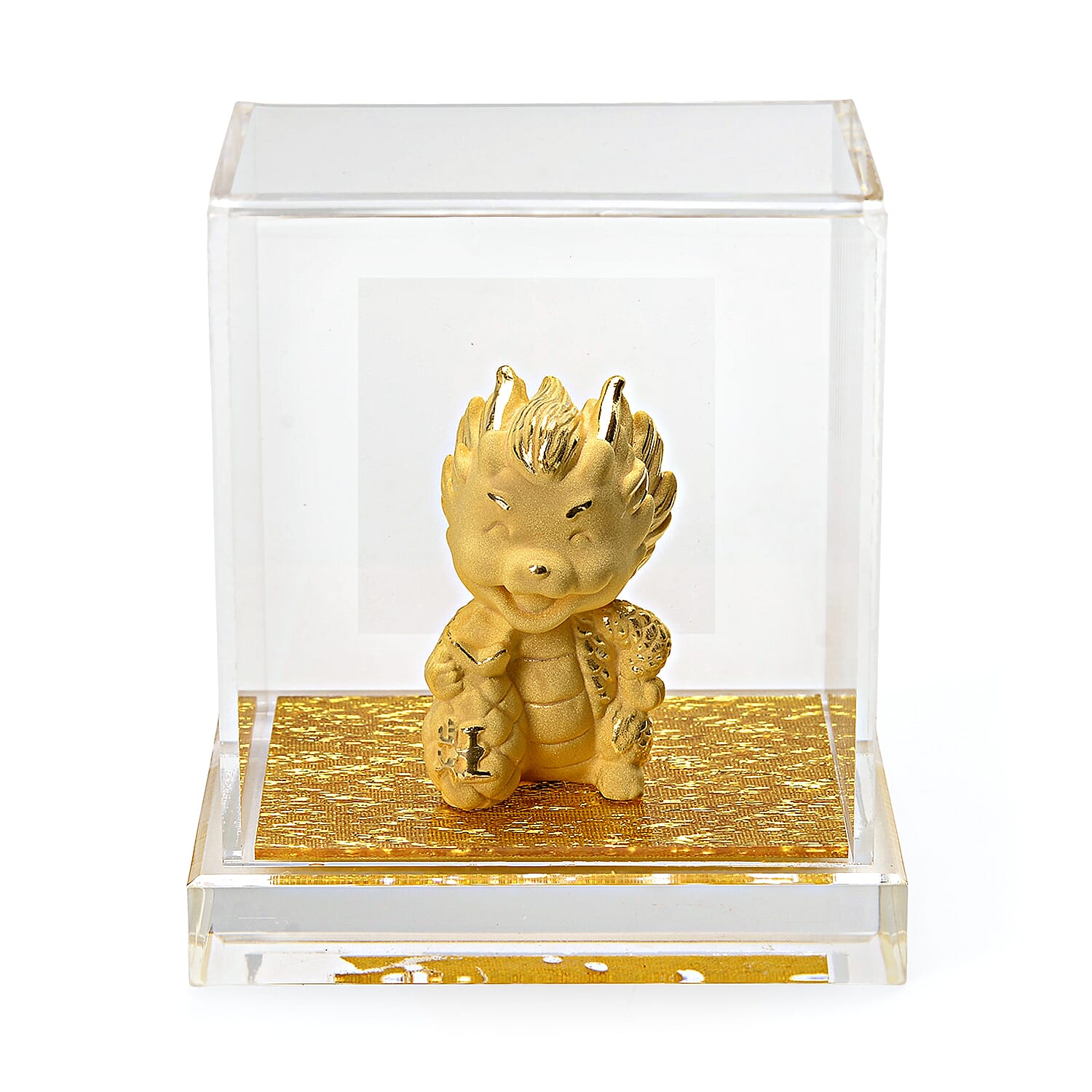 24K Yellow Gold Dragon Collectible Symbolising Good Luck, Strength & Prosperity Ornament