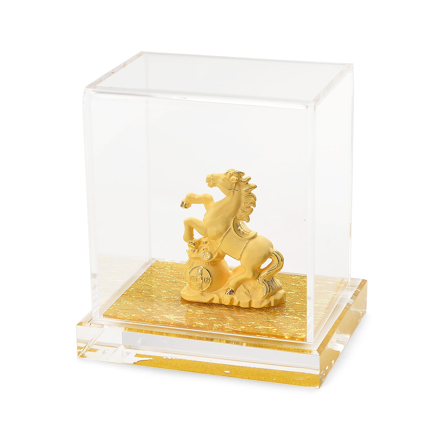 24K Yellow Gold Horse Collectible Symbolising Success, Speed and Perseverance Ornament