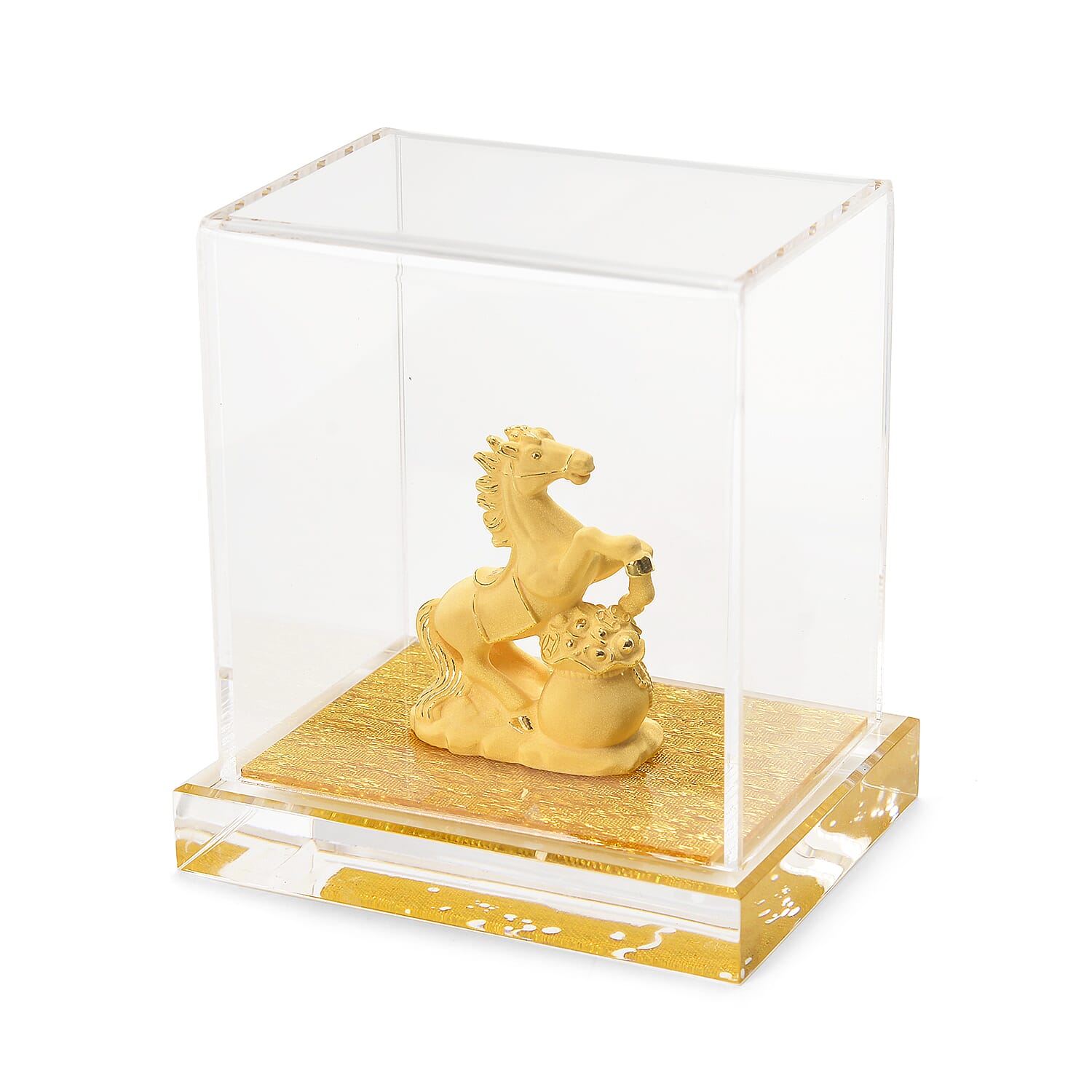 24K Yellow Gold Horse Collectible Symbolising Success, Speed and Perseverance Ornament