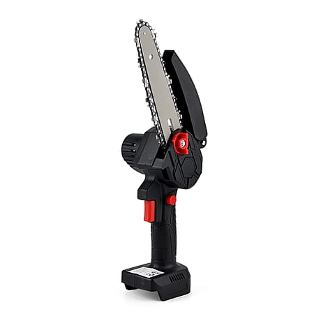 Livmore Handheld Cordless Chainsaw, 2x Batteries, 2x 6-Inch Chains - 20,000 Rpm Motor And 180W Power - Black Livmore Handheld Cordless Chainsaw, 2x Batteries, 2x 6-Inch Chains - 20,000 Rpm Motor And 180W Power - Black
