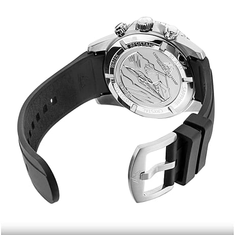 Christophe Duchamp Velocite V2 Swiss Z60 Chronograph 10ATM Mens Watch with Black Dial and Silicone Strap