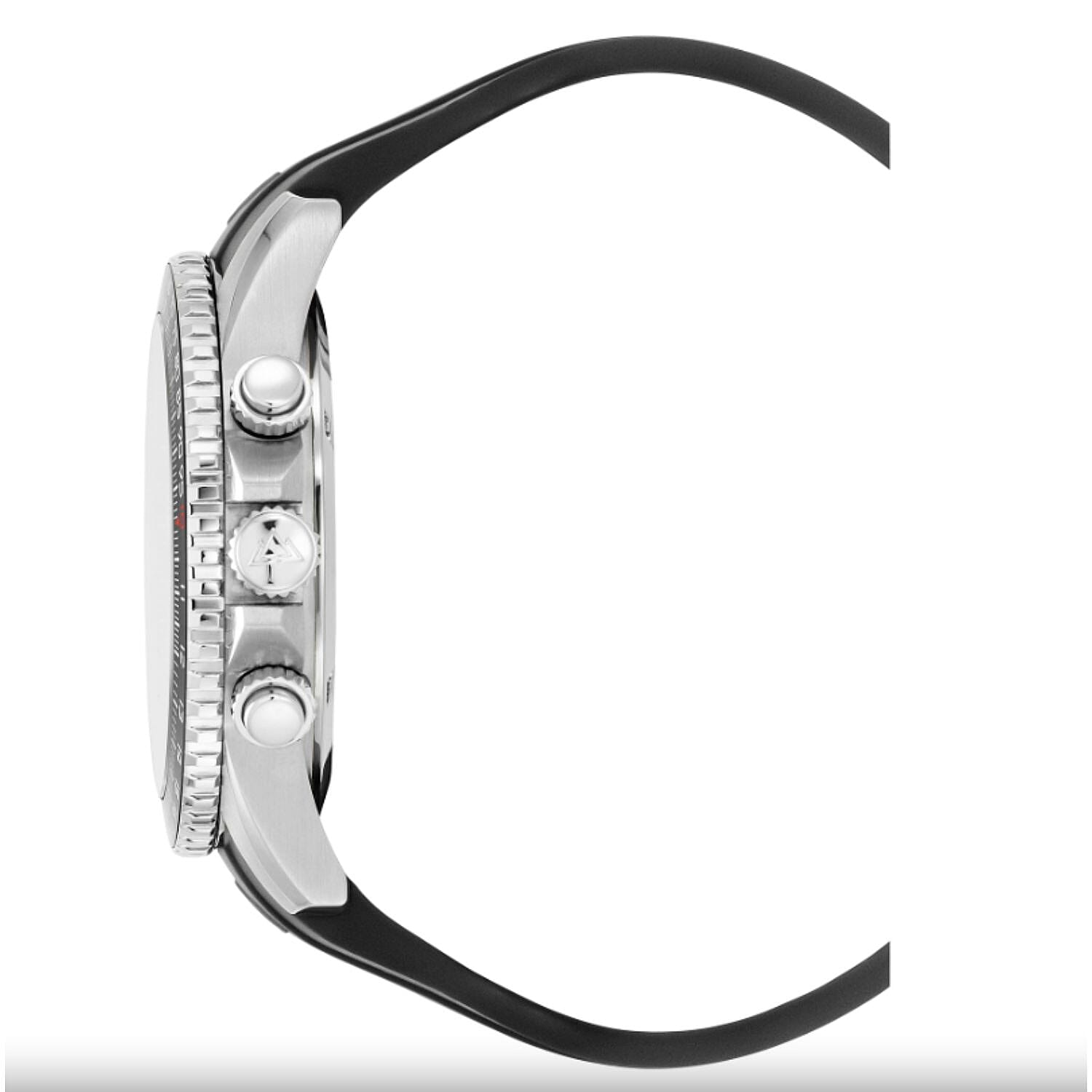 Christophe Duchamp Velocite V2 Swiss Z60 Chronograph 10ATM Mens Watch with Black Dial and Silicone Strap