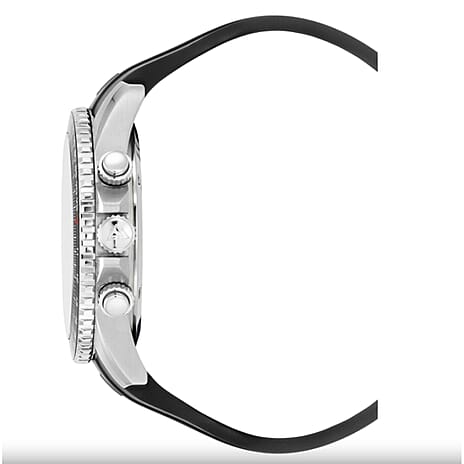 Christophe Duchamp Velocite V2 Swiss Z60 Chronograph 10ATM Mens Watch with Black Dial and Silicone Strap