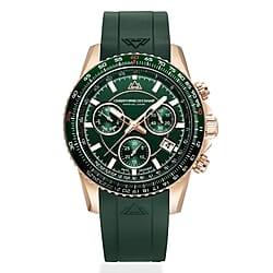 Men's Christophe Duchamp Velocitie V2 Green Chronograph Swiss Watch