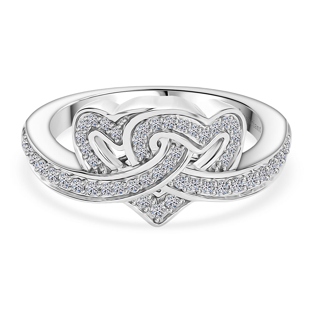 LUXURIANT 0.33 Ct. Lab Grown Diamond Intertwined Hearts Ring