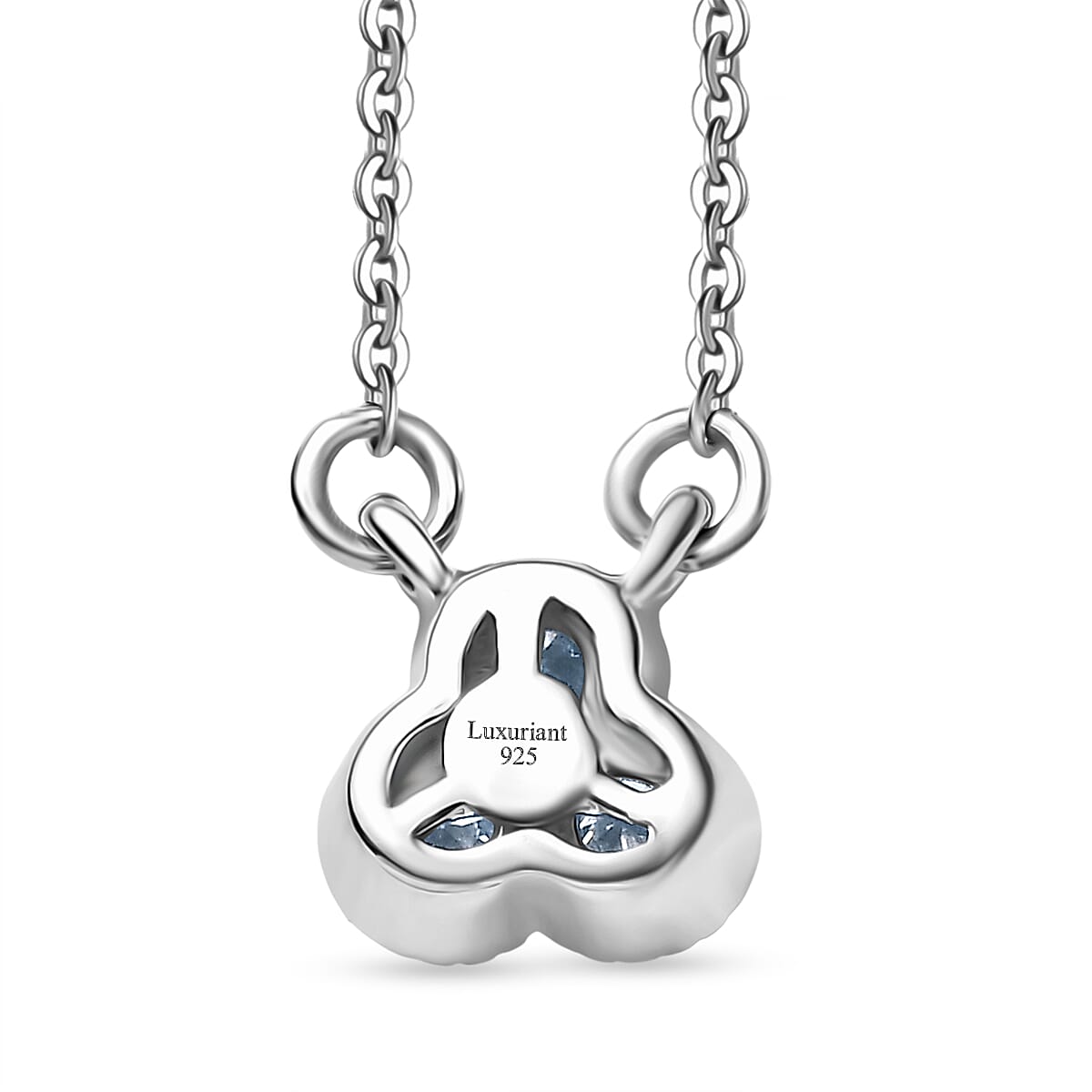 Luxuriant Lab Grown Diamond (SI-GH) Necklace (Size 20) in Rhodium Overlay Sterling Silver 0.25 Ct.