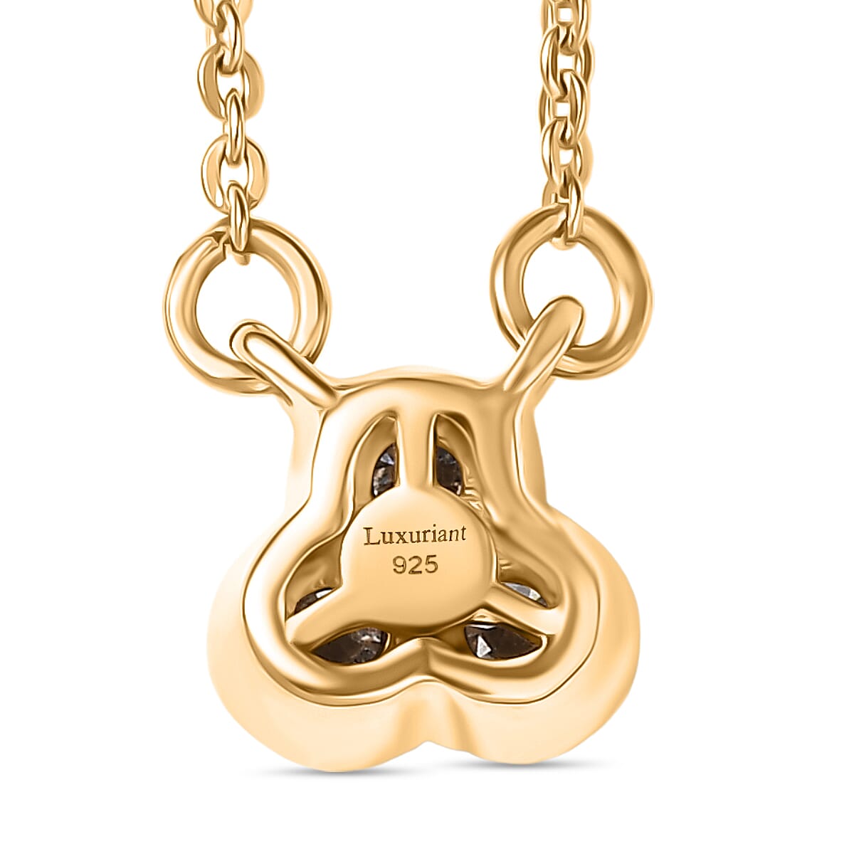 Luxuriant Lab Grown Diamond (SI-GH) Necklace (Size 20) in 18K Vermeil Yellow Gold Plated Sterling Silver 0.25 Ct.