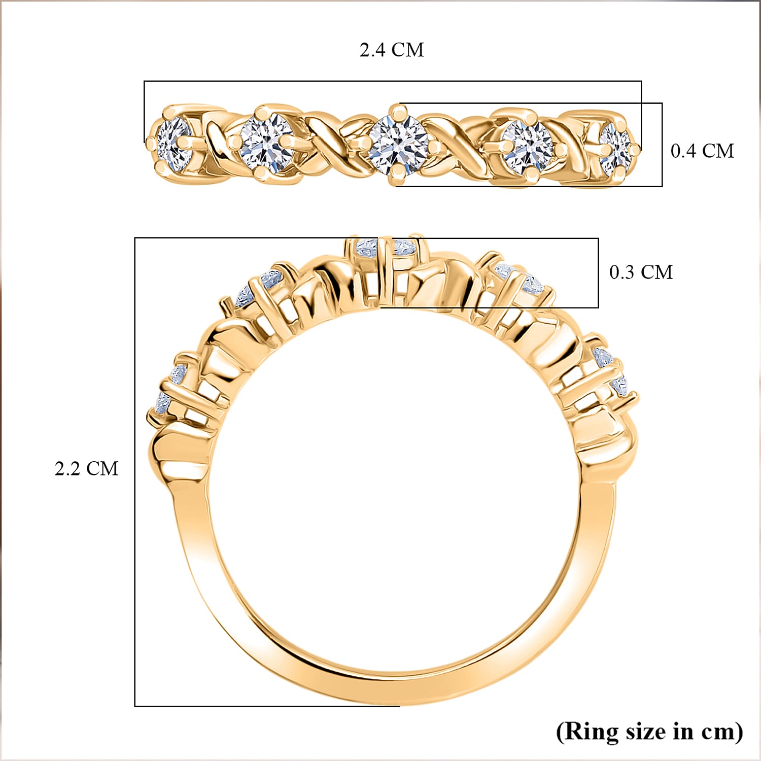 Luxuriant Lab Grown Diamond Half Eternity Band Ring