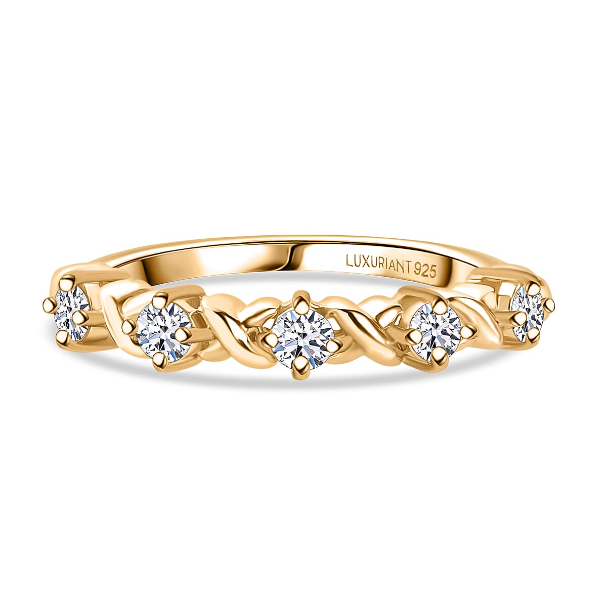 Luxuriant Lab Grown Diamond Half Eternity Band Ring