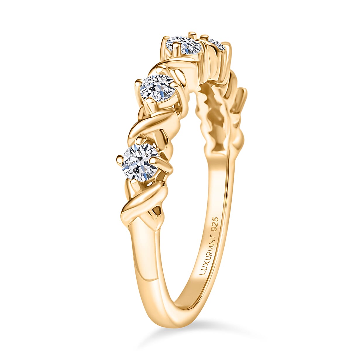 Luxuriant Lab Grown Diamond Half Eternity Band Ring