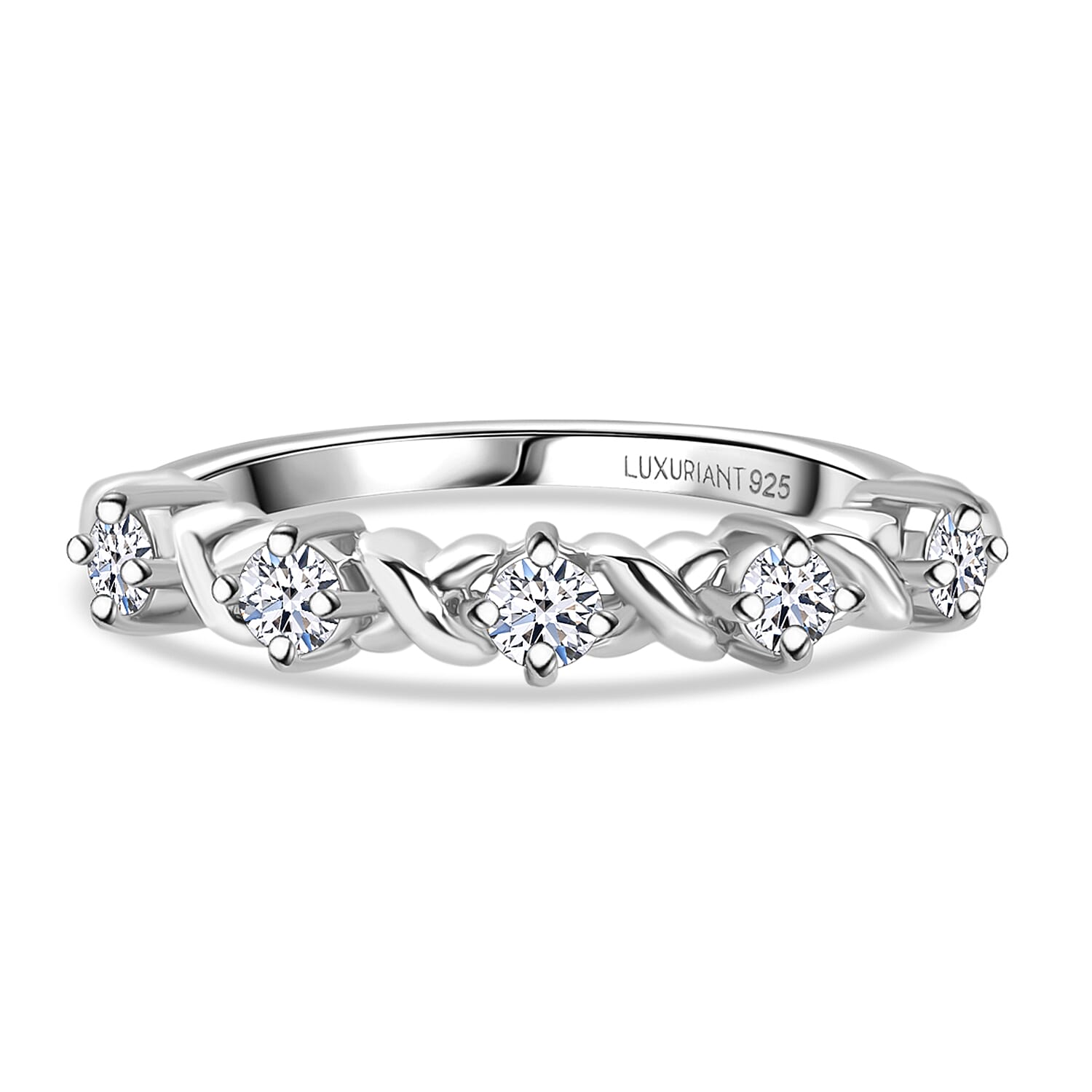Luxuriant Lab Grown Diamond Half Eternity Band Ring