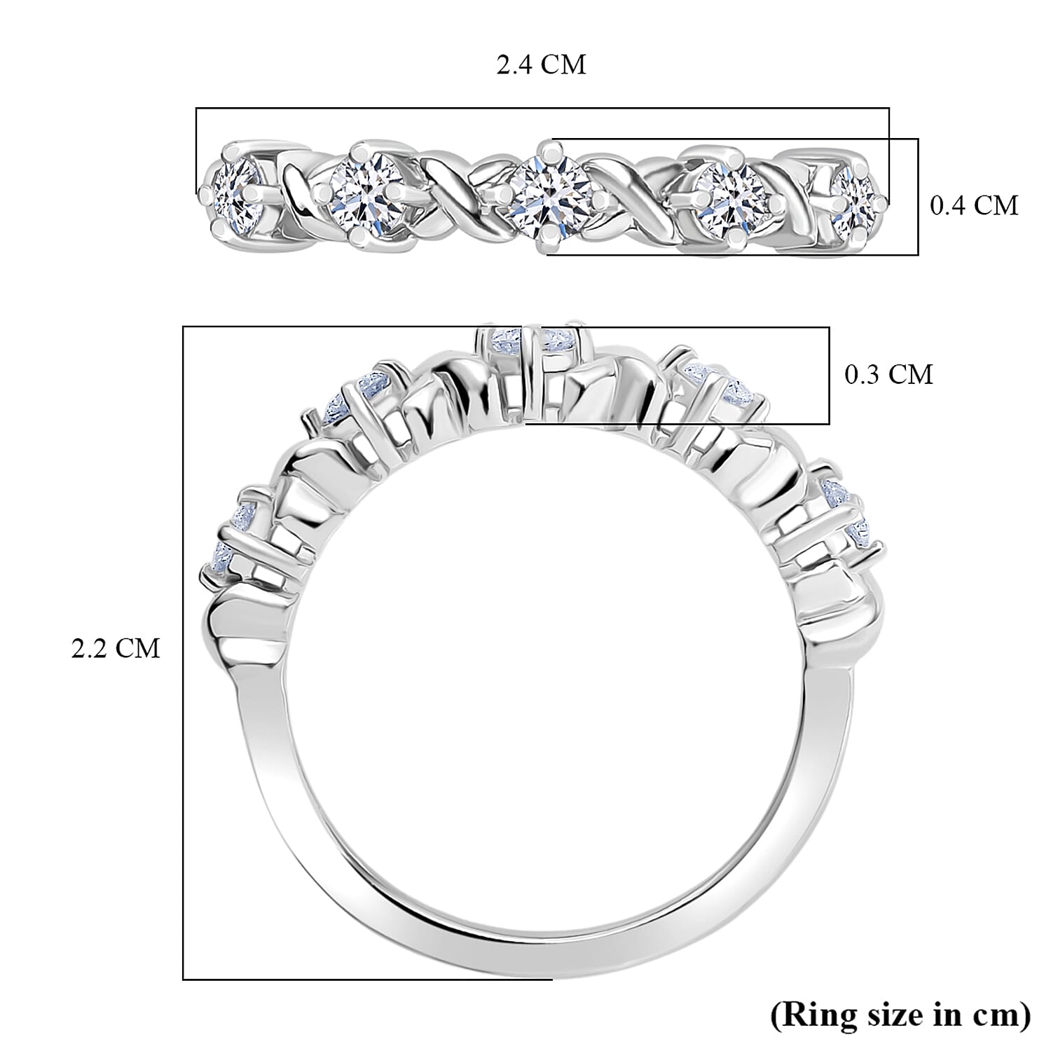 Luxuriant Lab Grown Diamond Half Eternity Band Ring