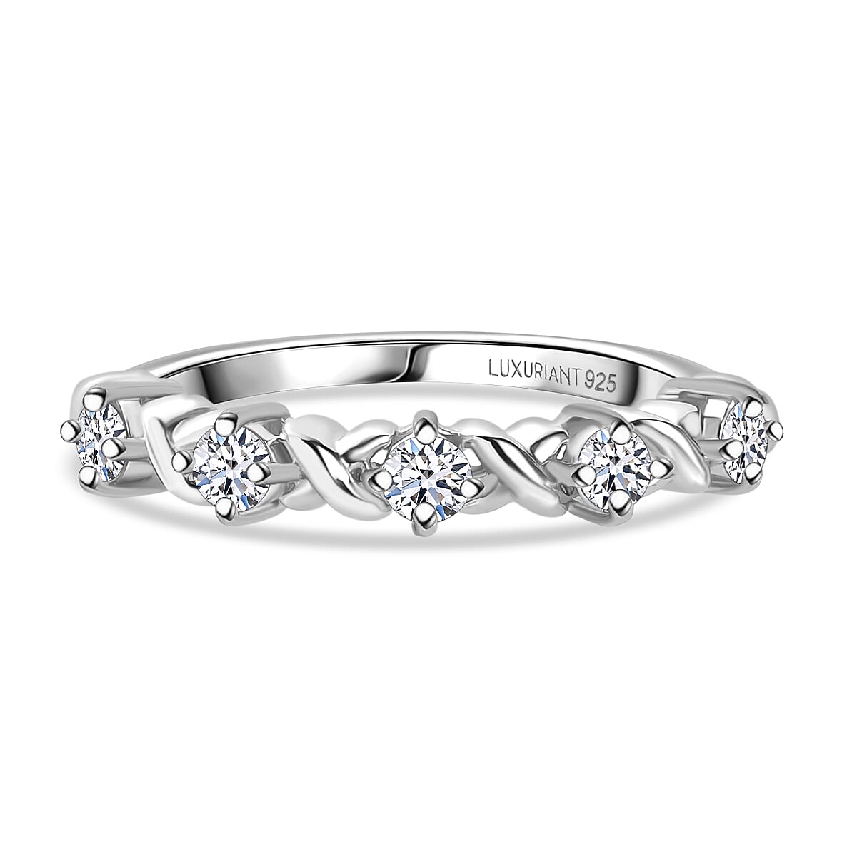 Luxuriant Lab Grown Diamond Half Eternity Band Ring