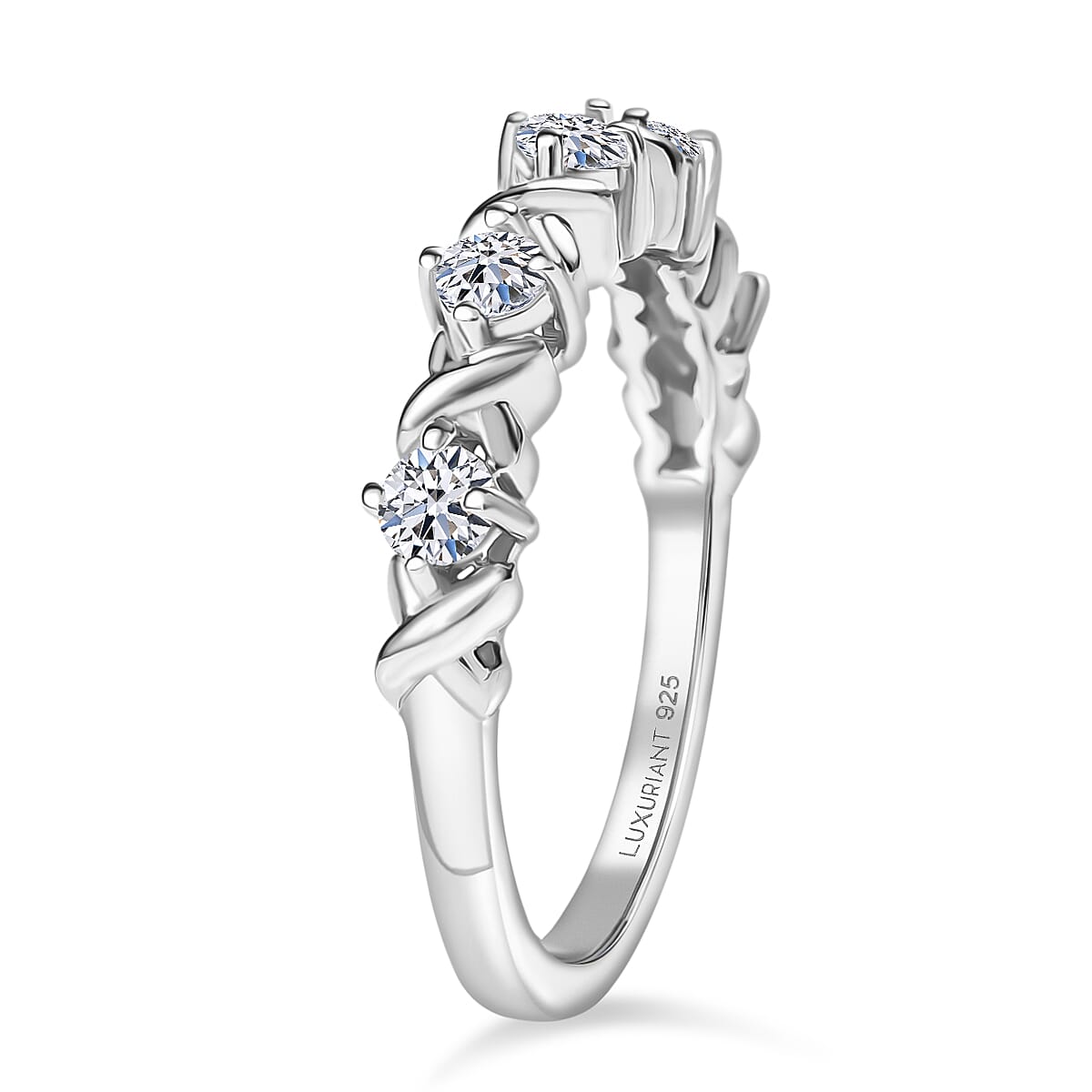 Luxuriant Lab Grown Diamond Half Eternity Band Ring